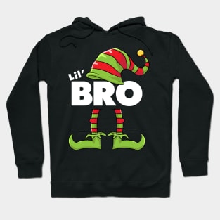 Lil' Bro Elf Funny Matching Christmas Costume Family Hoodie